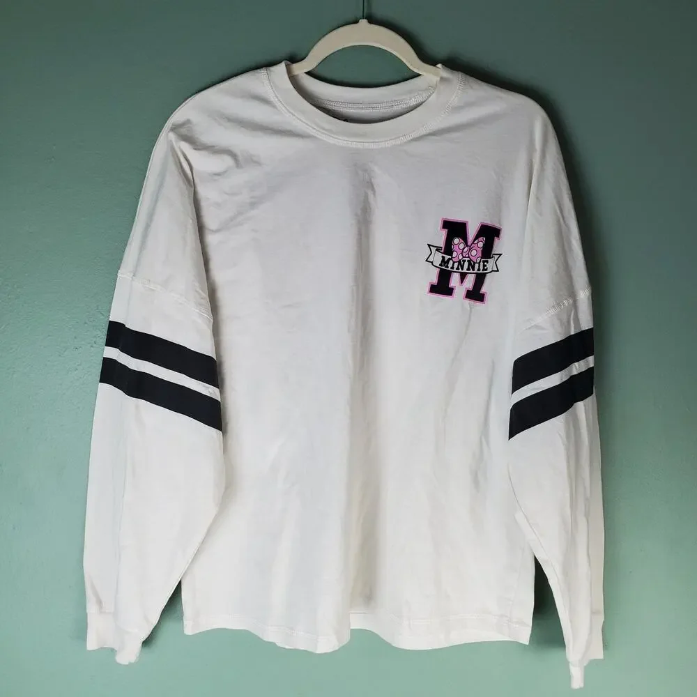 Disney Womens Minnie Mouse Long Sleeve Graphic Tee Shirt Size XL - Picture 1 of 4